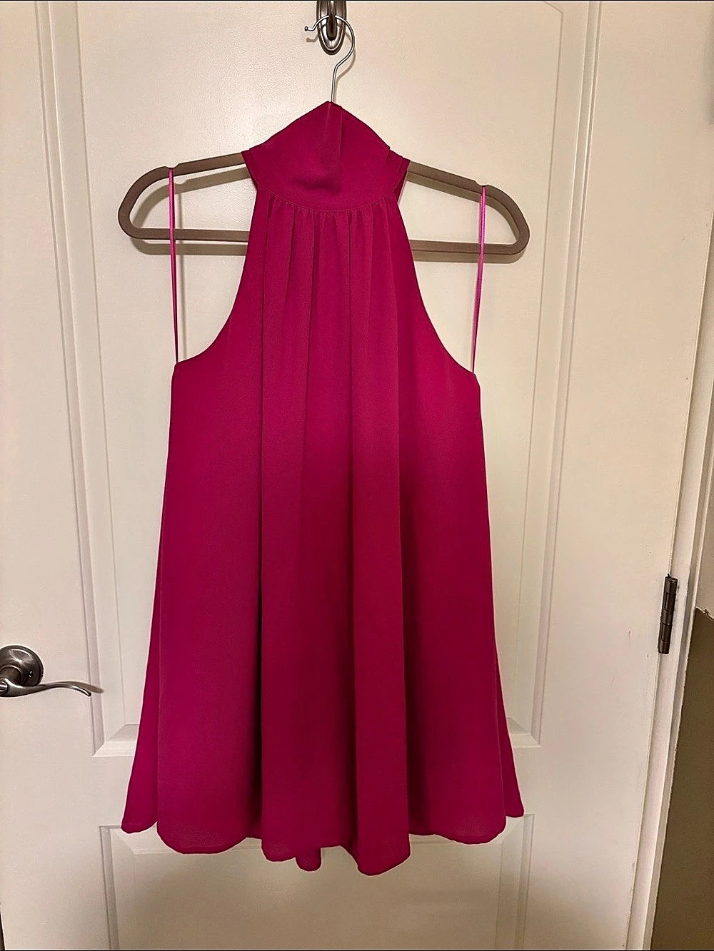 Belle Badgley Mischka, Pink Halter Mini Dress Size 2